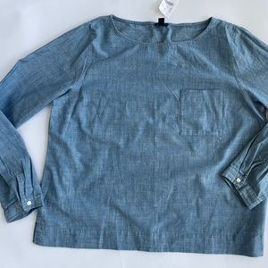 NWT J Crew Chambray Tunic Size Large